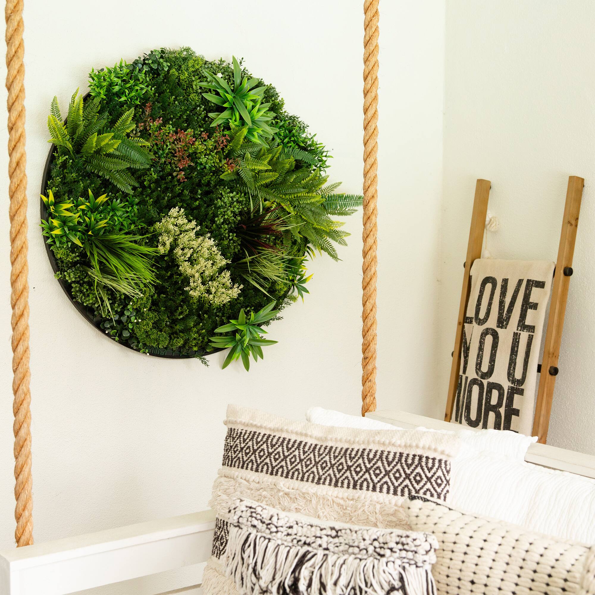 38" Framed Amazon Rainforest Artificial Living Wall Art Panel